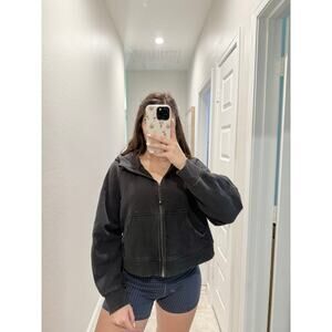 lululemon black scuba full zip scuba hoodie - size M/L